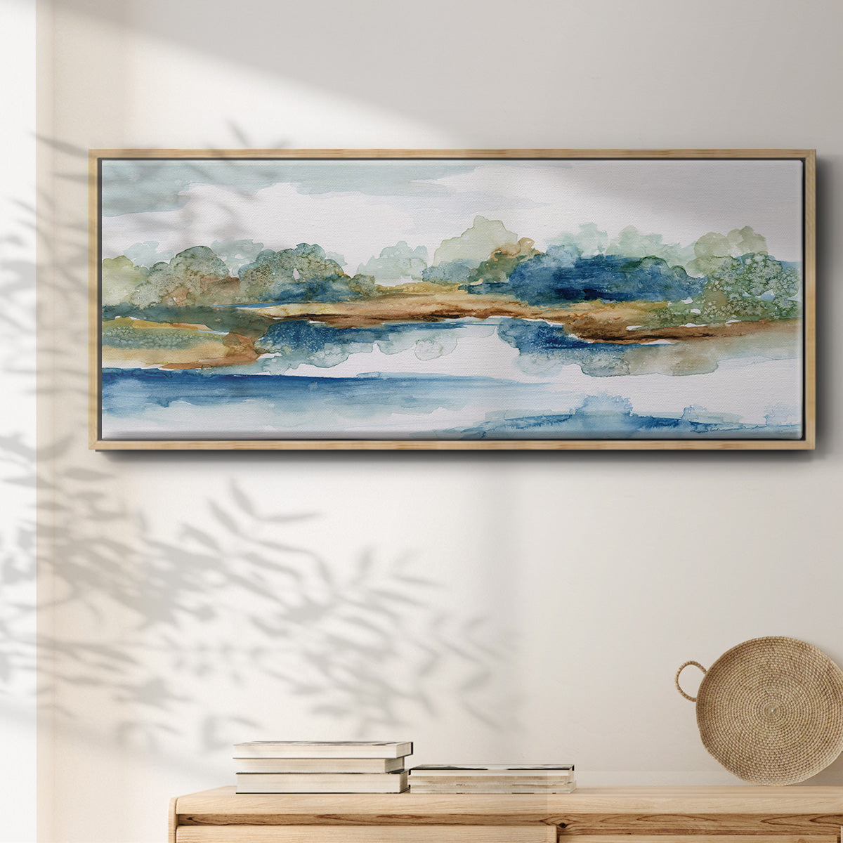 Blue Serenity - Floater Framed Canvas Print