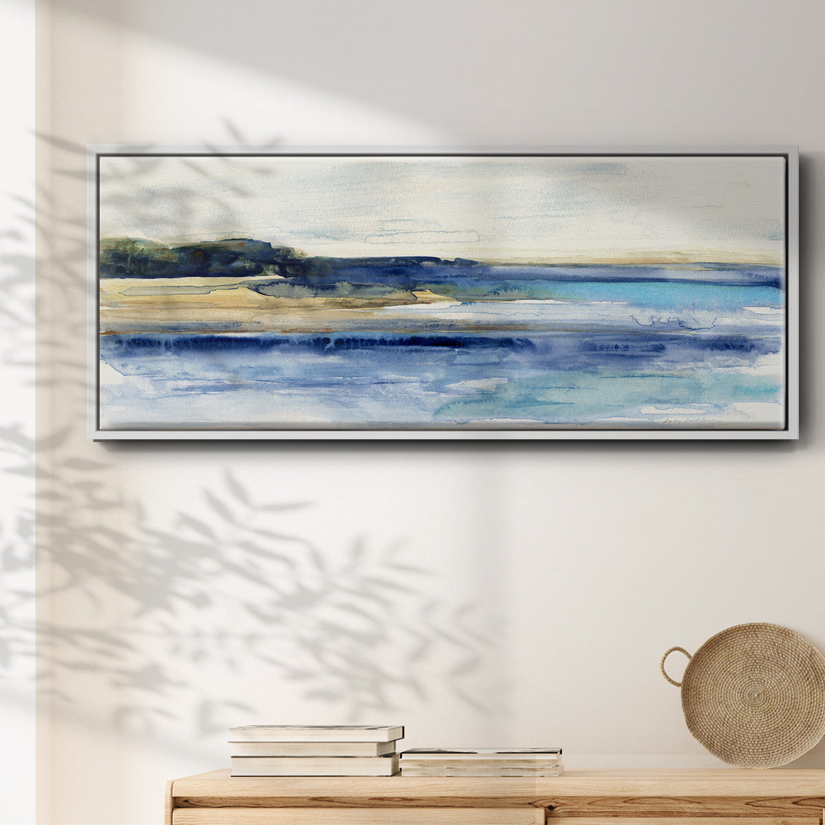 Indigo Bay - Floater Framed Canvas Print