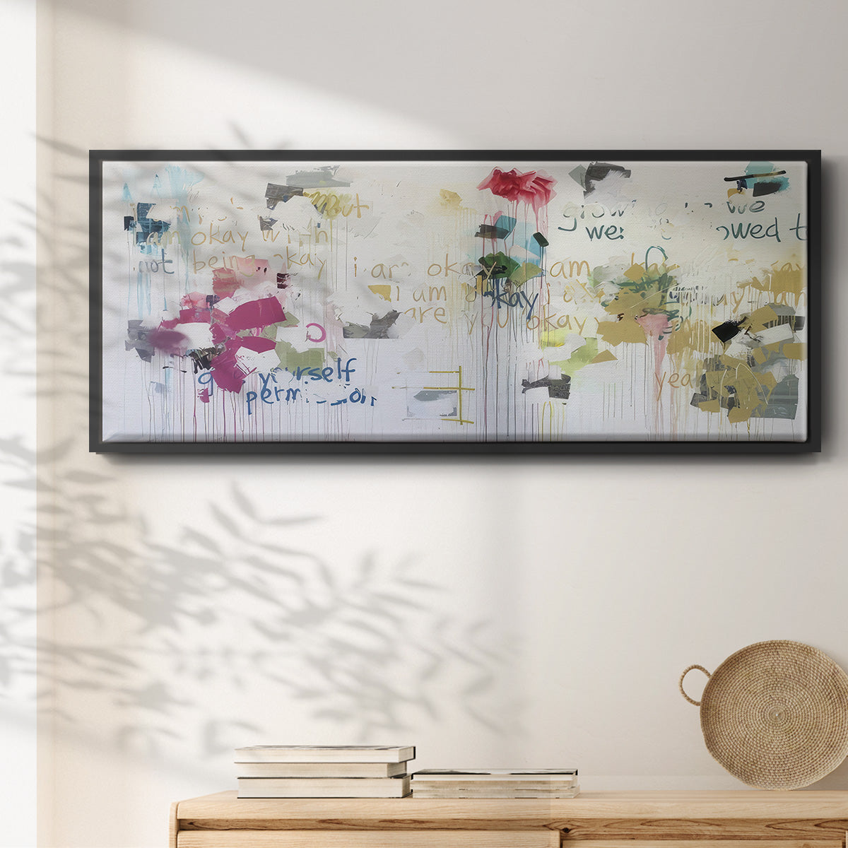 I'm Okay V - Floater Framed Canvas Print