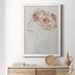 Fashion Floral Silhouette II - Barnwood Framed Canvas Print
