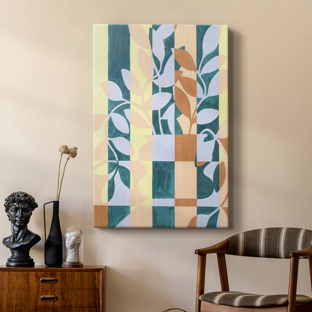Checkered Cutting I - Canvas Art Print
