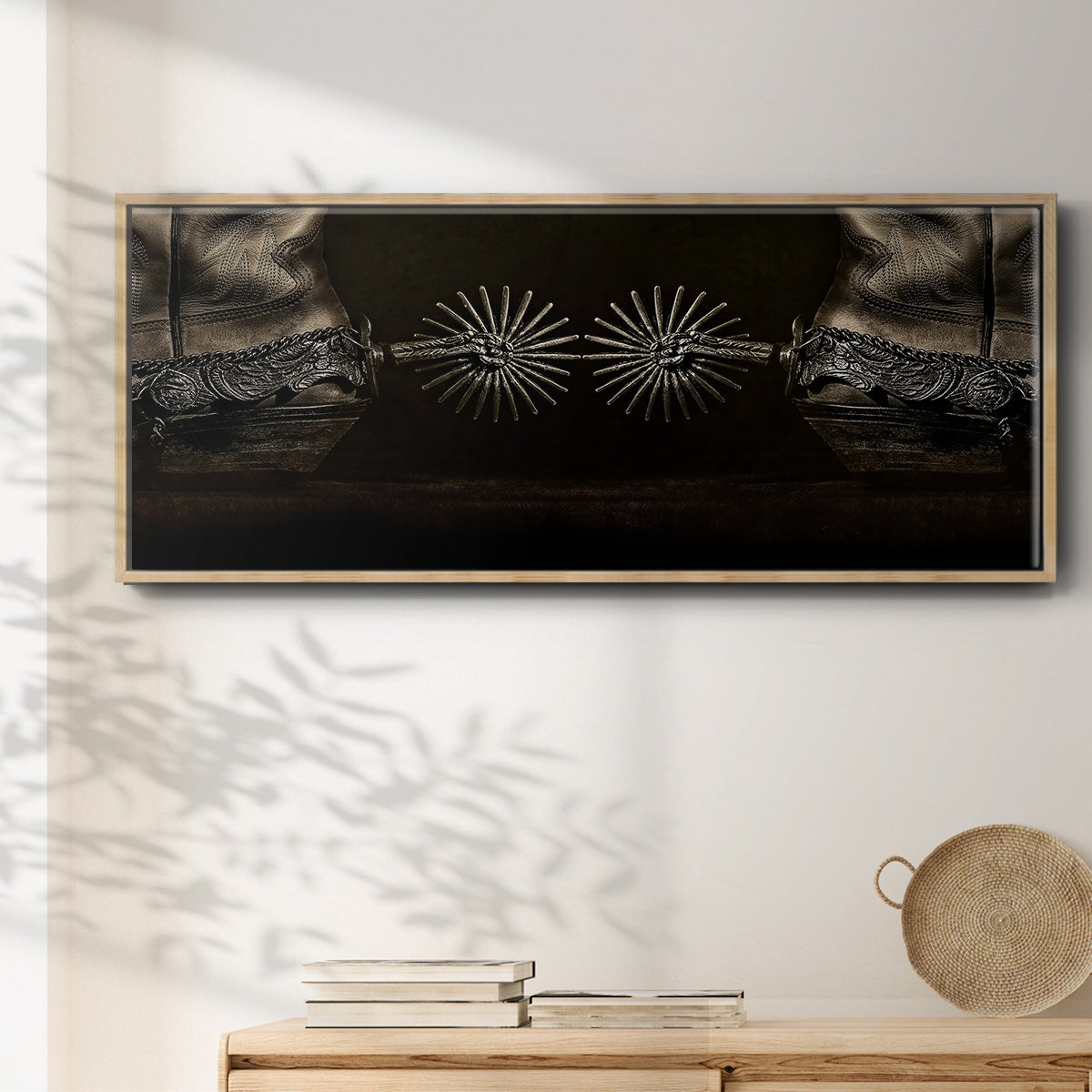 Photography Study Spurs - Floater Framed Canvas Print
