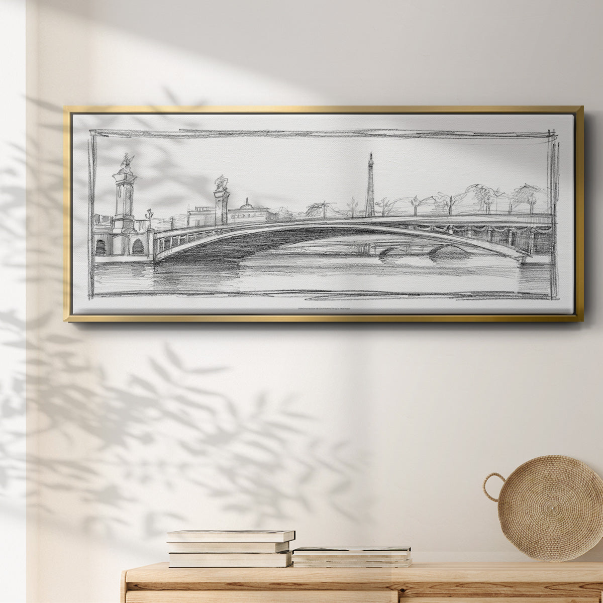 Pont Alexandre III - Floater Framed Canvas Print