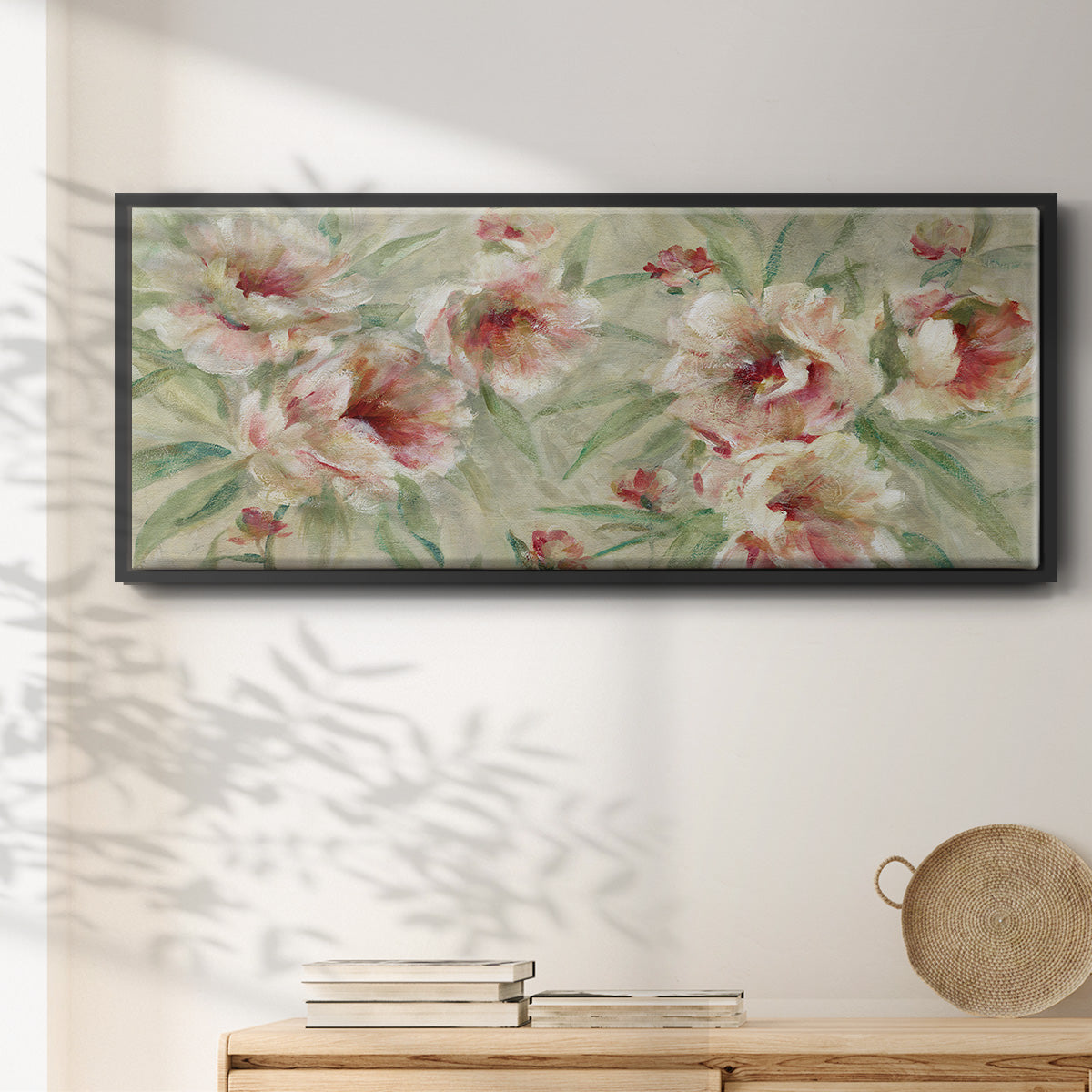 Peony Pleasure - Floater Framed Canvas Print