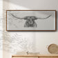 Longhorn Bull - Floater Framed Canvas Print