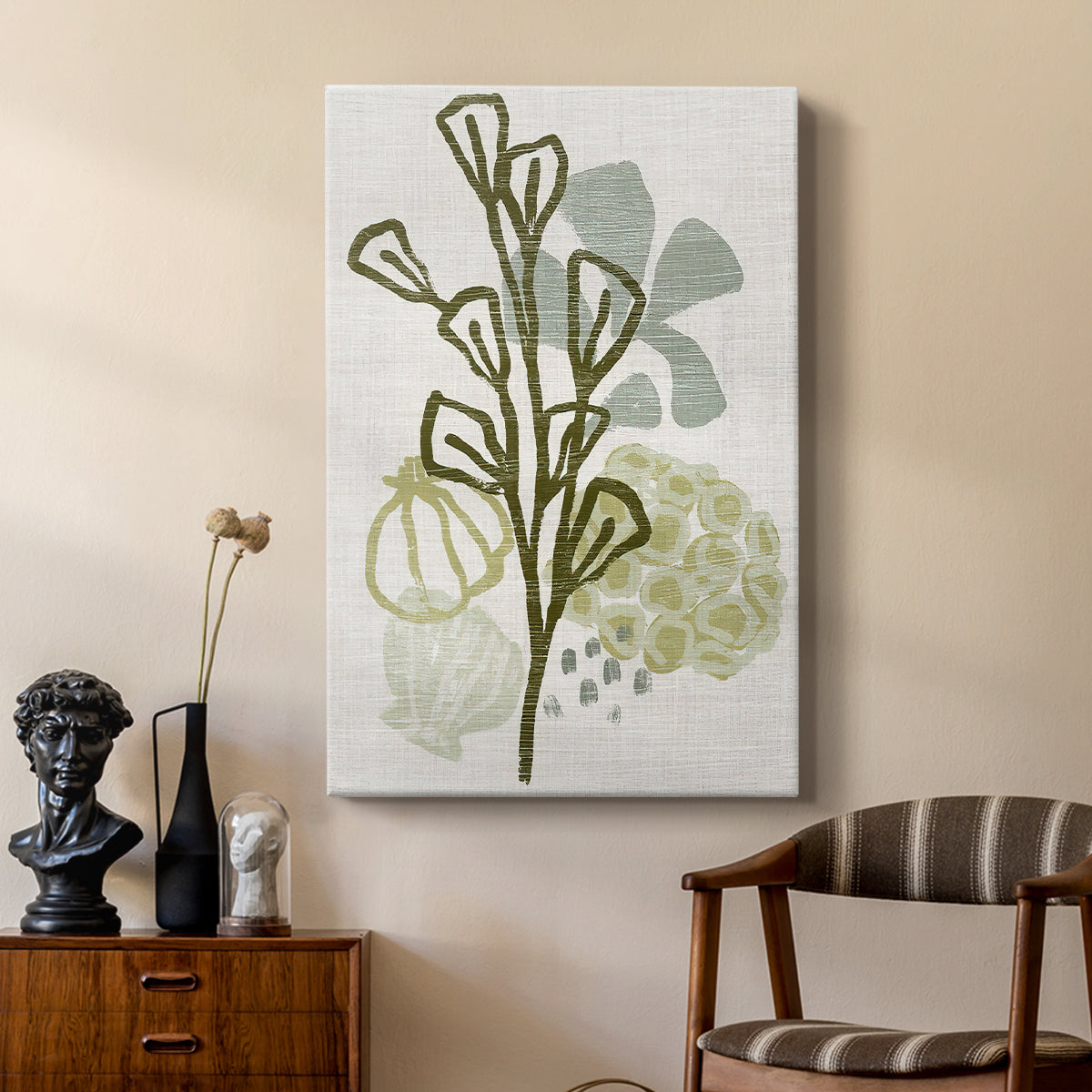 Coral Blockprint II - Canvas Art Print