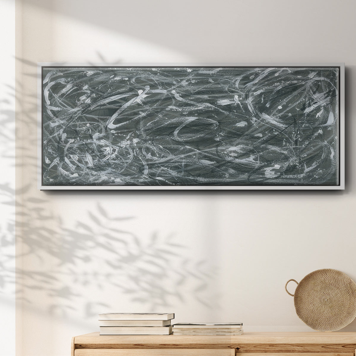 Static Scramble II - Floater Framed Canvas Print