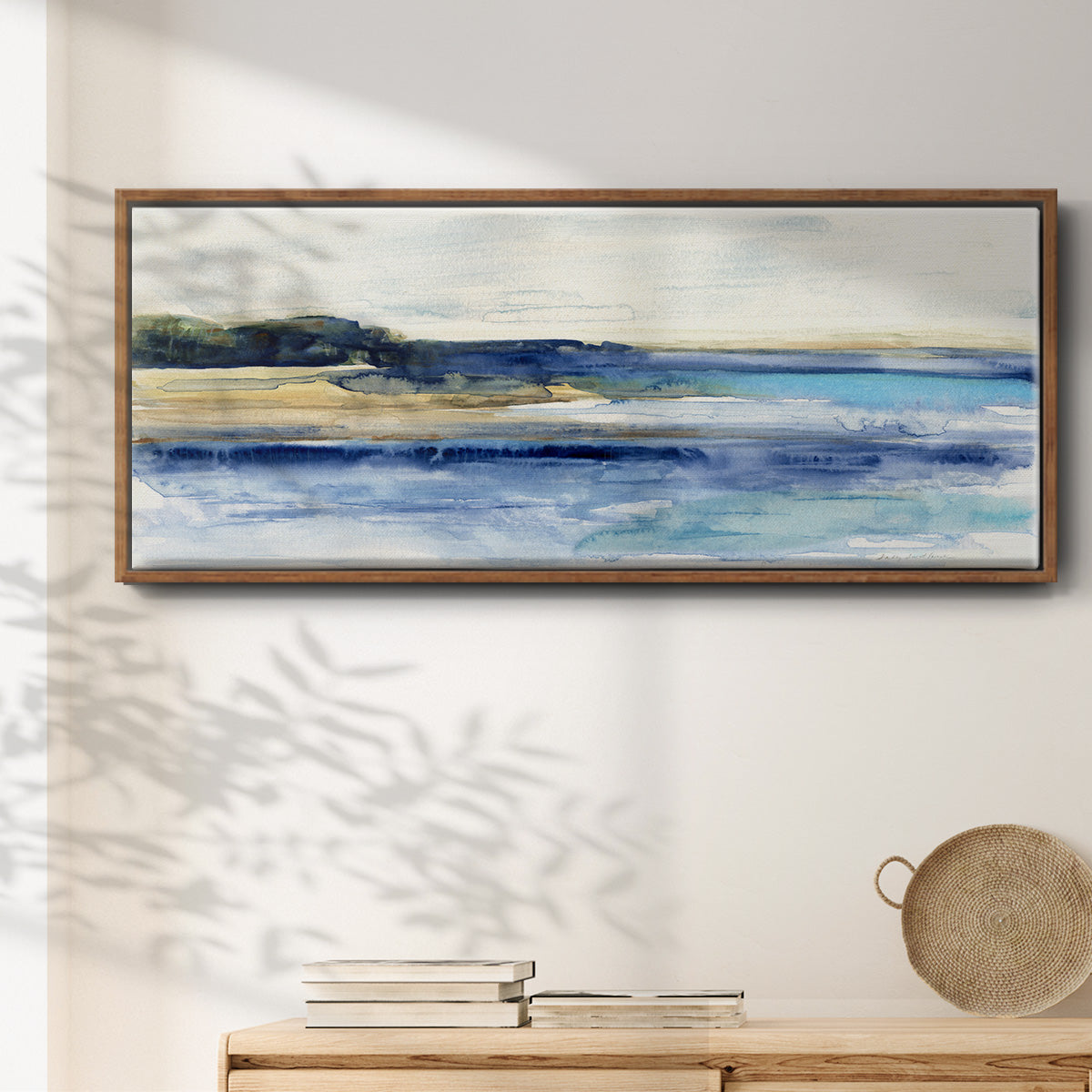 Indigo Bay - Floater Framed Canvas Print