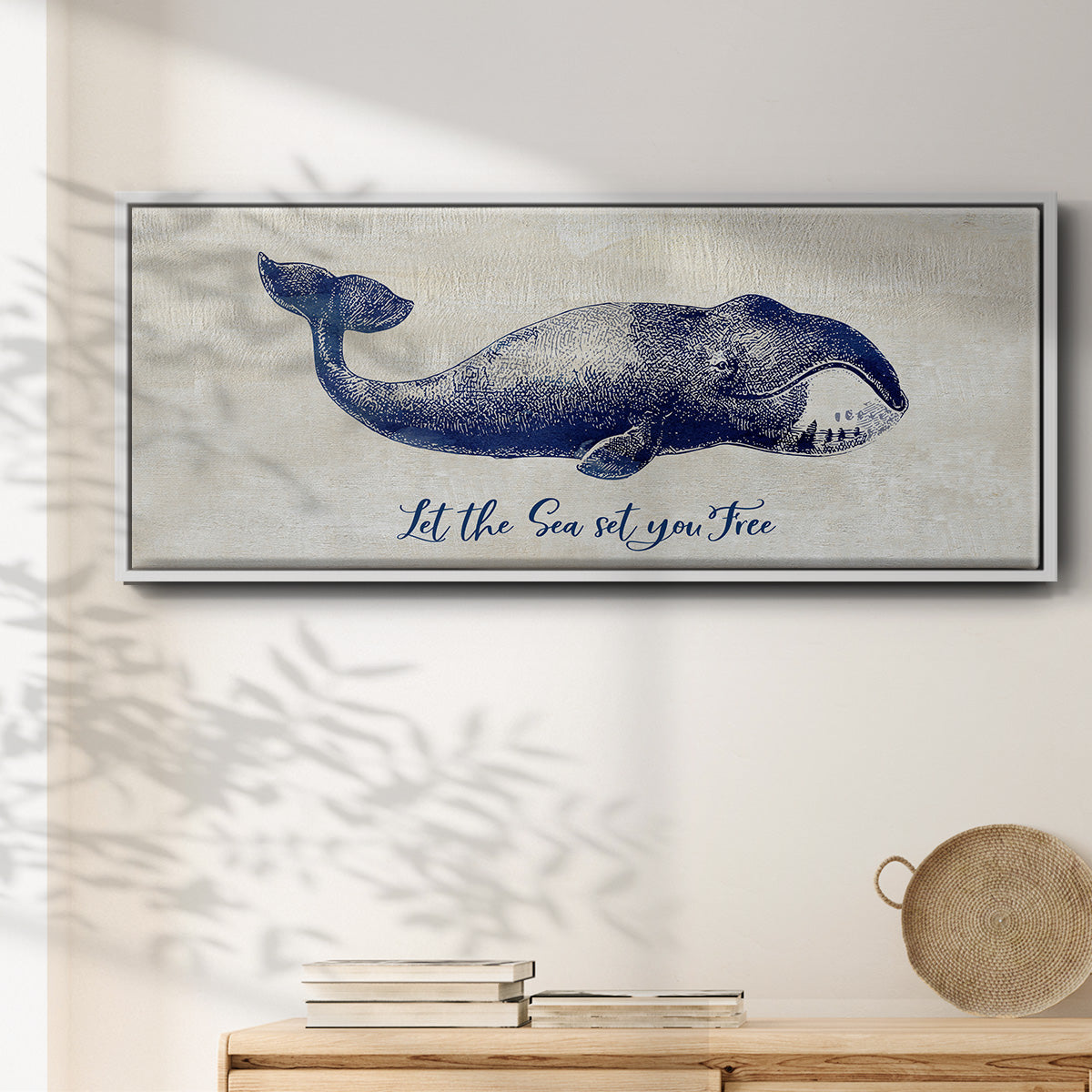 Let The Sea Set You Free - Floater Framed Canvas Print