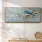 Blue Bird in Winter - Floater Framed Canvas Print