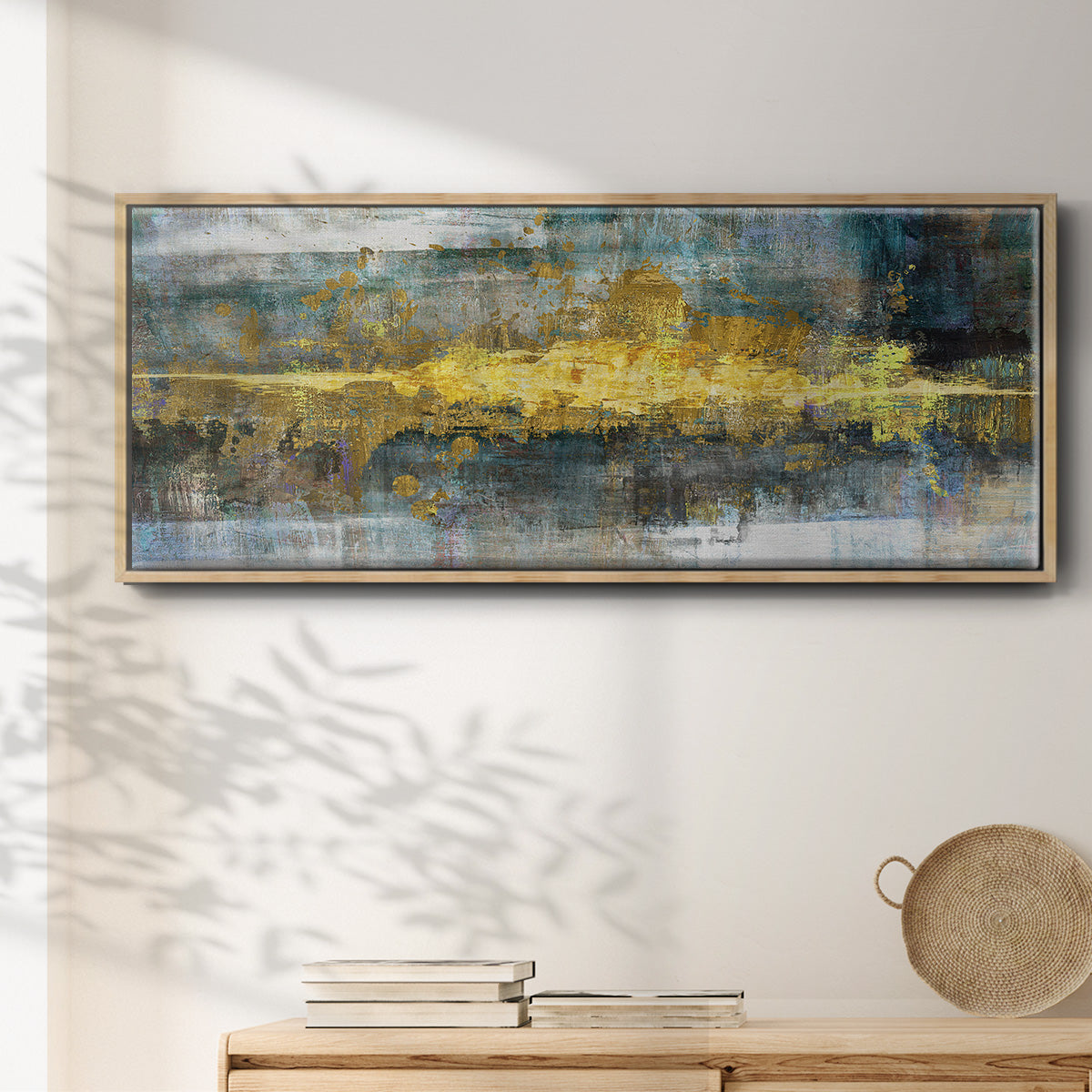Frequency - Floater Framed Canvas Print