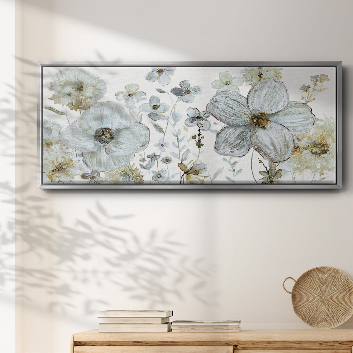 Garden Glitter III - Floater Framed Canvas Print