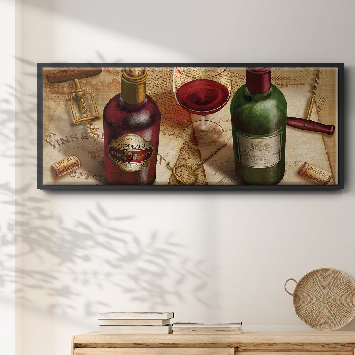 Wine Pairing - Floater Framed Canvas Print
