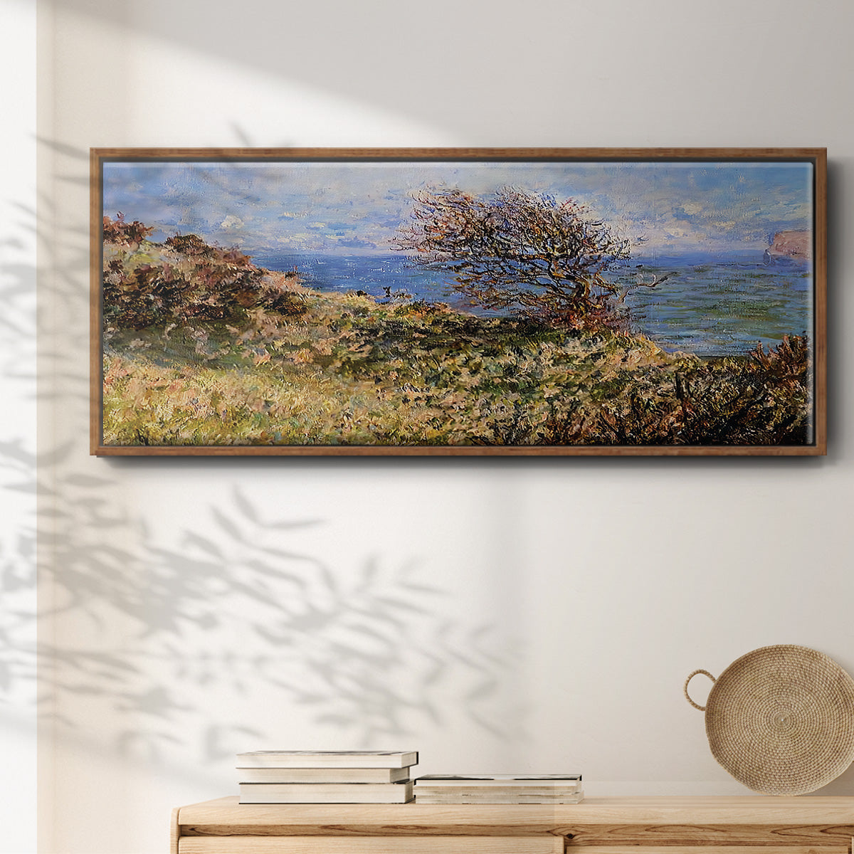 On the Cliff at Fecamp, 1881 - Floater Framed Canvas Print