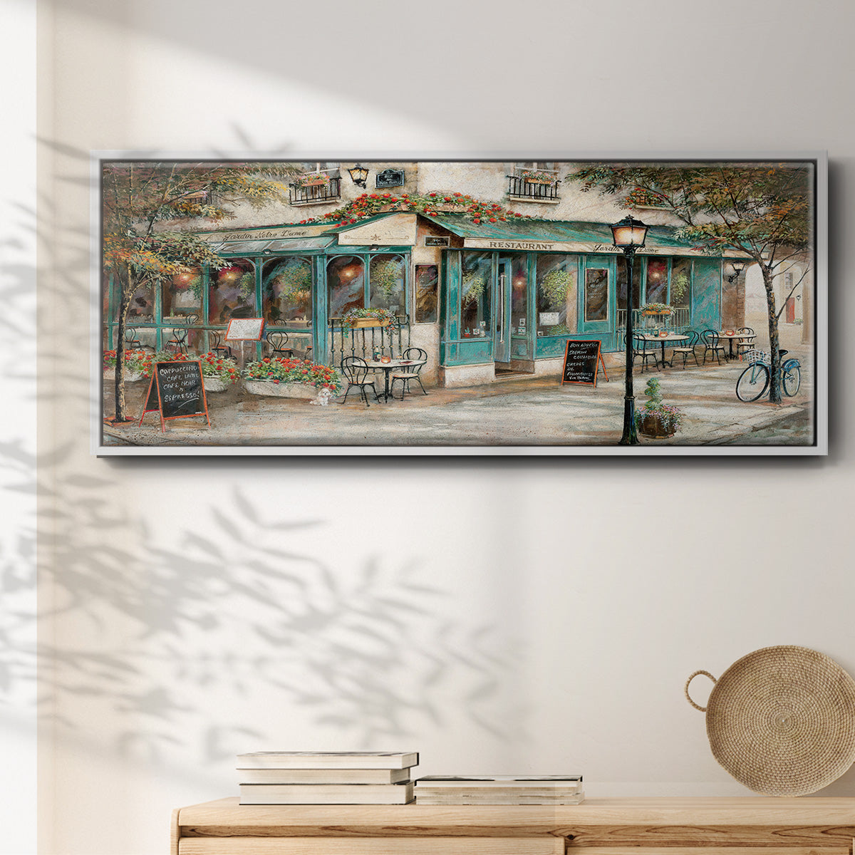 Rue due Jardin - Floater Framed Canvas Print