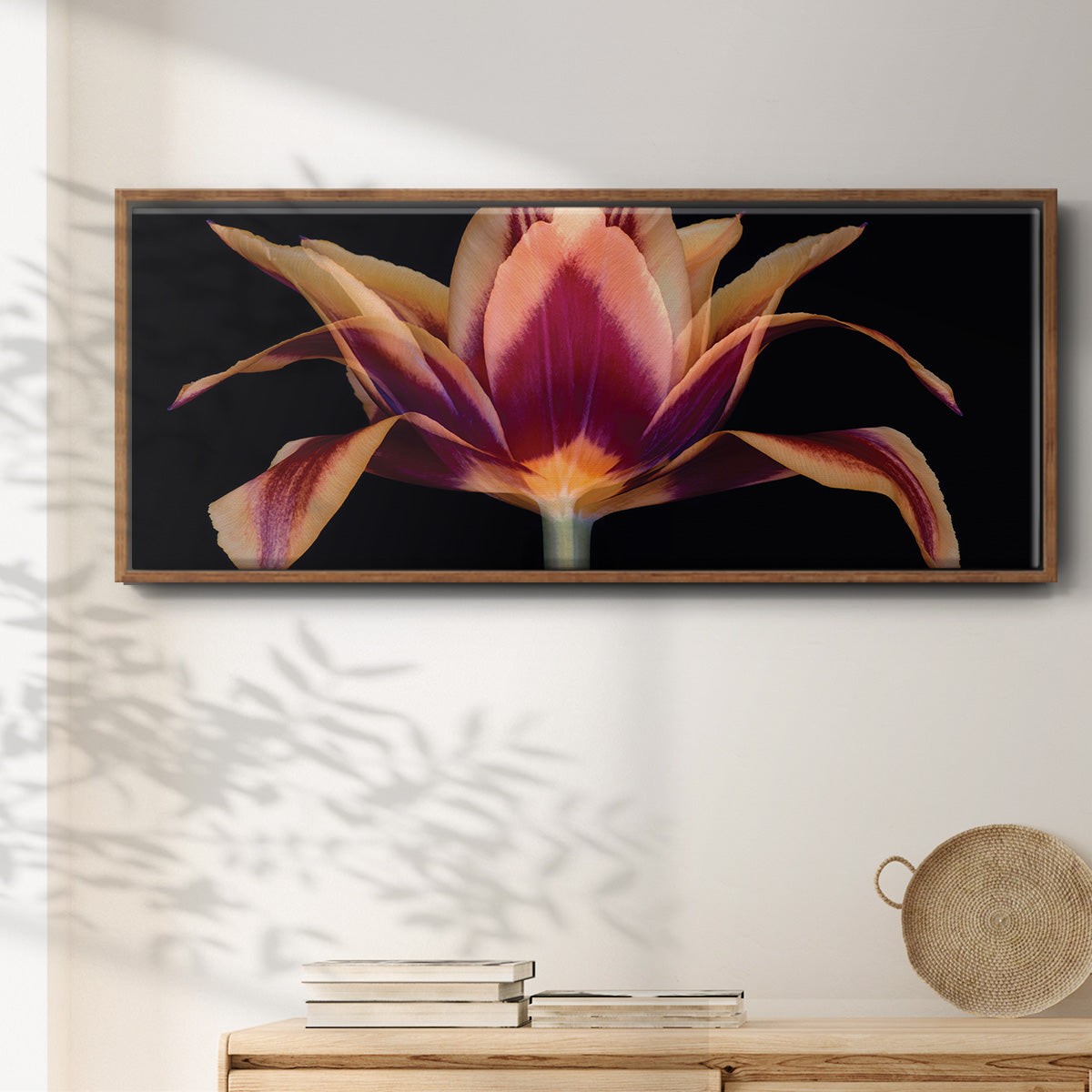 Red Tulip - Floater Framed Canvas Print