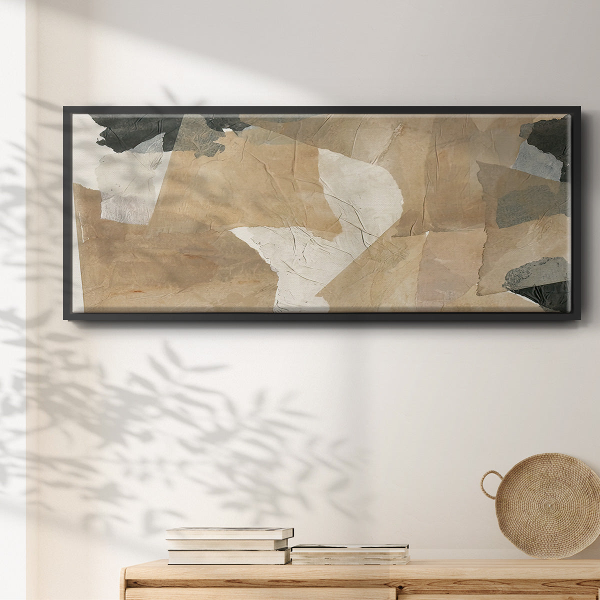 Paper Blur IV - Floater Framed Canvas Print