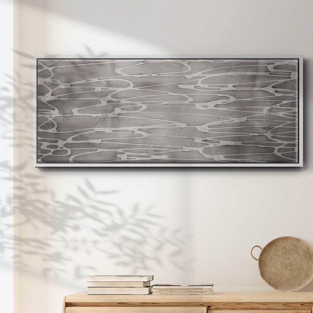 Slate Abstract - Floater Framed Canvas Print