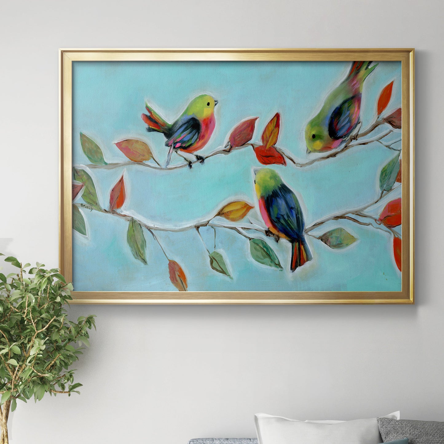 Bitty Birds II Premium Classic Framed Canvas - Ready to Hang