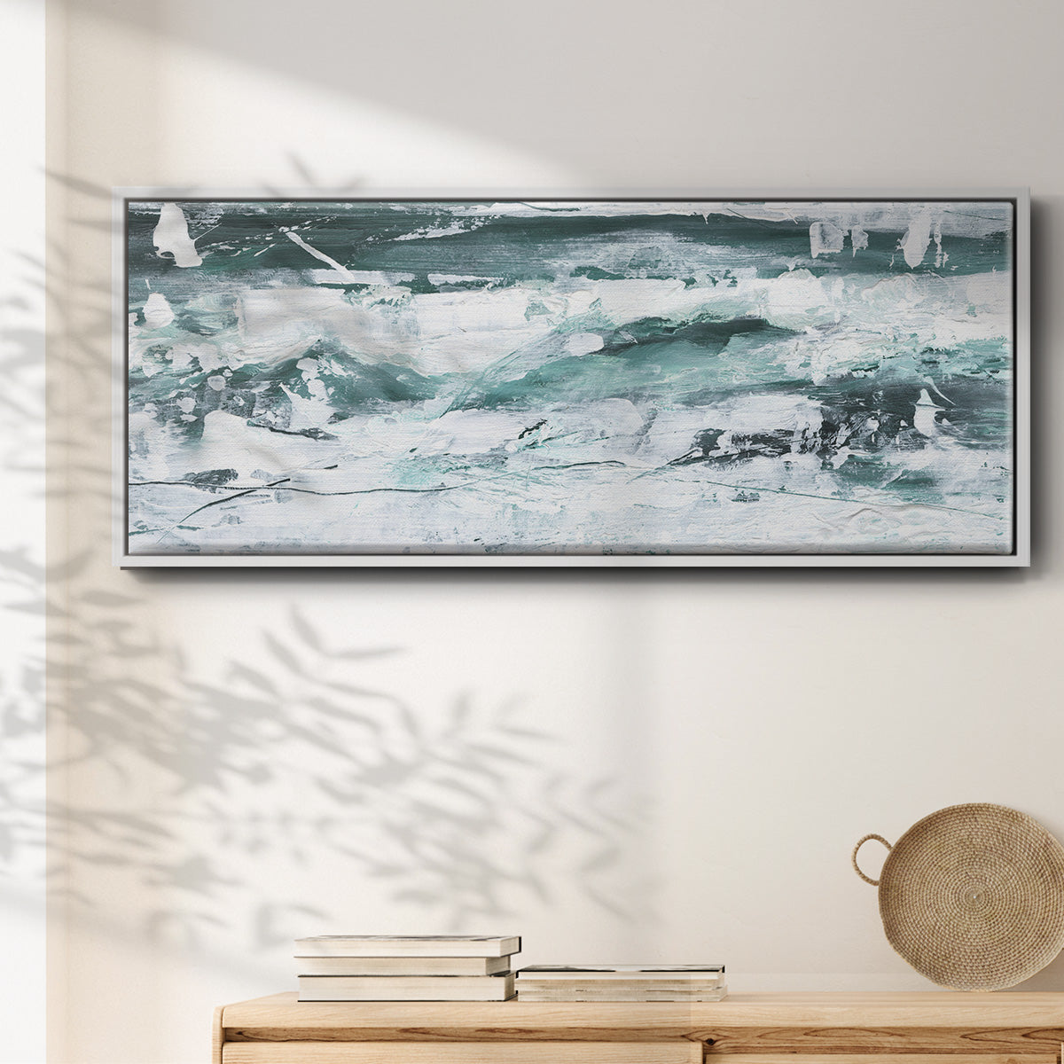 Misty Waves II - Floater Framed Canvas Print
