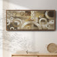 Neutral Motion - Floater Framed Canvas Print