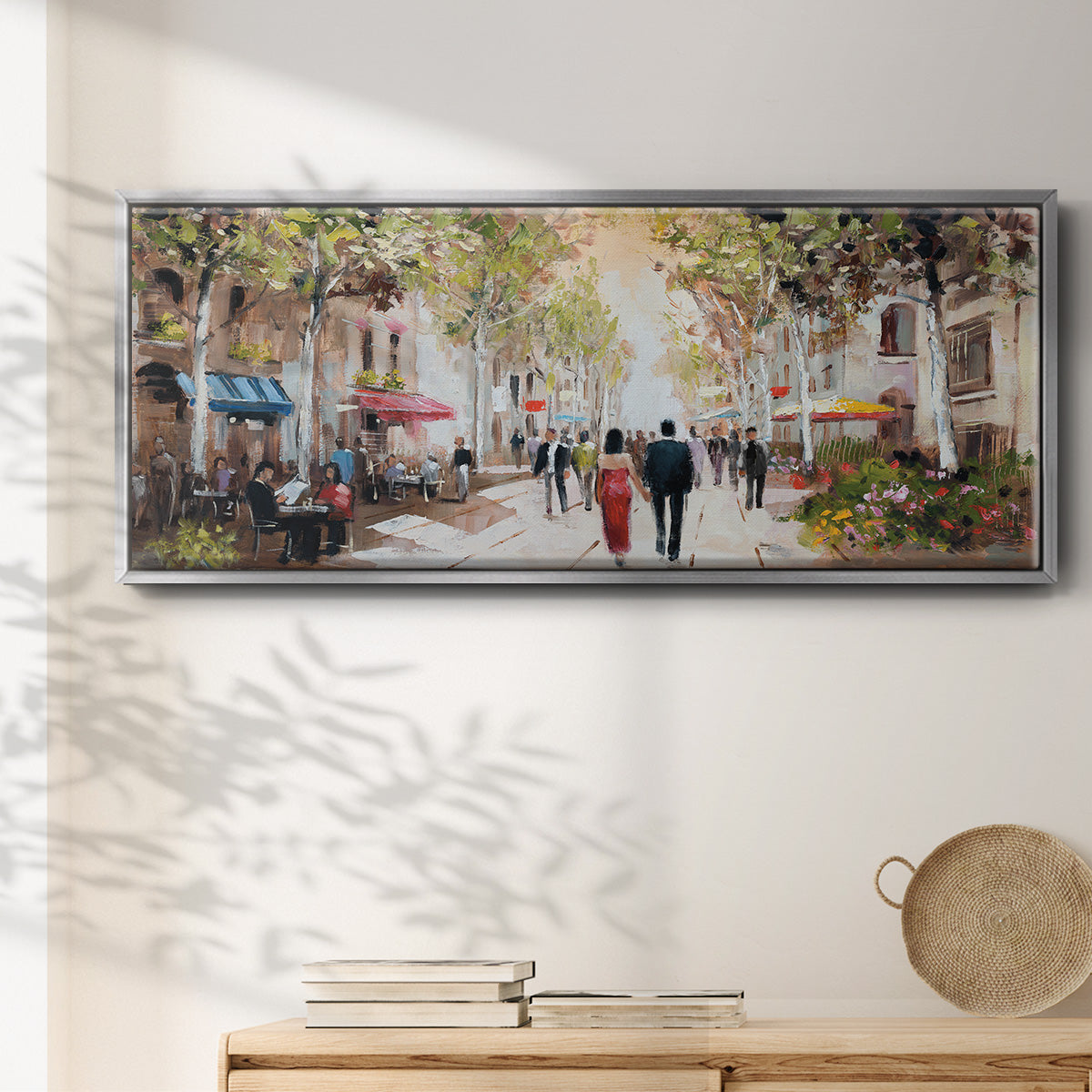 Paris Teal III - Floater Framed Canvas Print