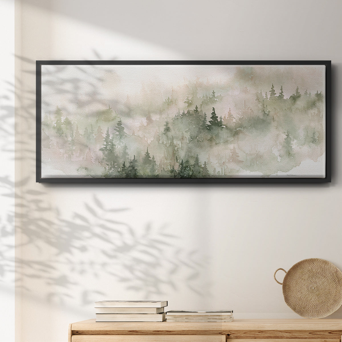Misty Mountain Sides - Floater Framed Canvas Print