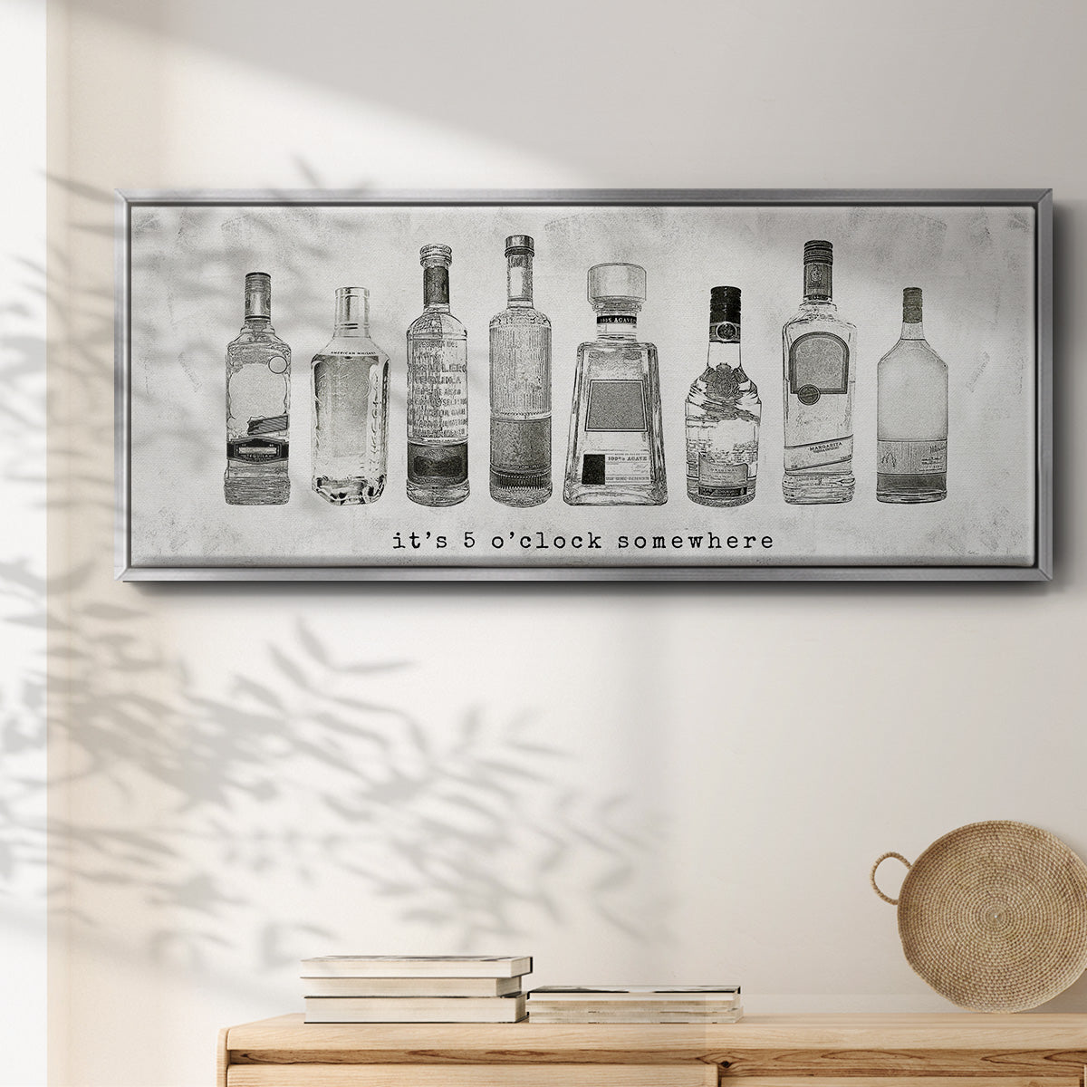 5 O'Clock Somewhere - Floater Framed Canvas Print