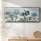 Vintage Shades of Blue - Floater Framed Canvas Print