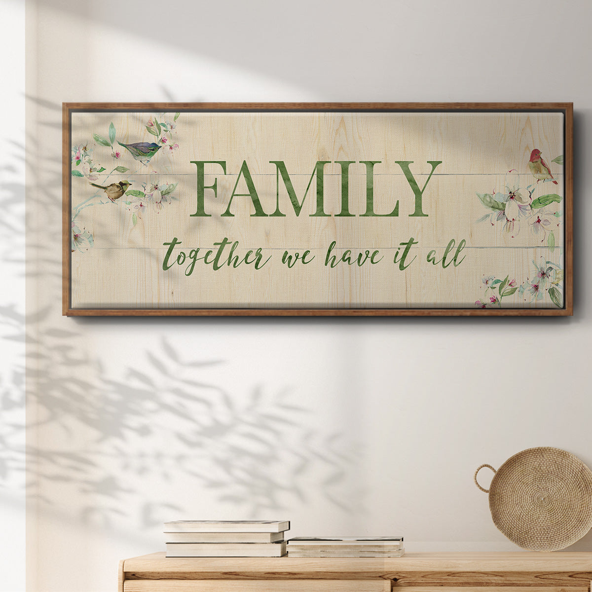 Family Together - Floater Framed Canvas Print