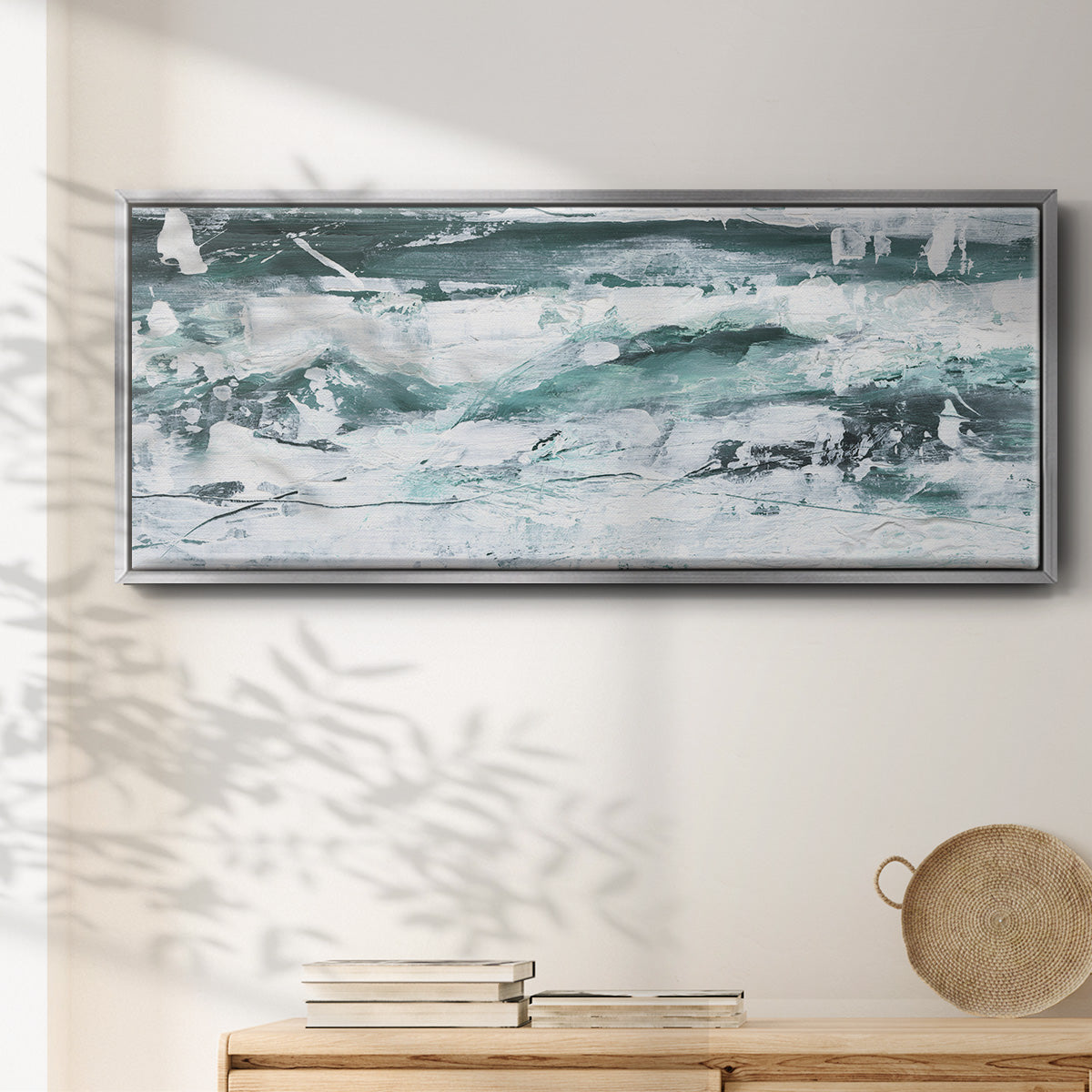 Misty Waves II - Floater Framed Canvas Print