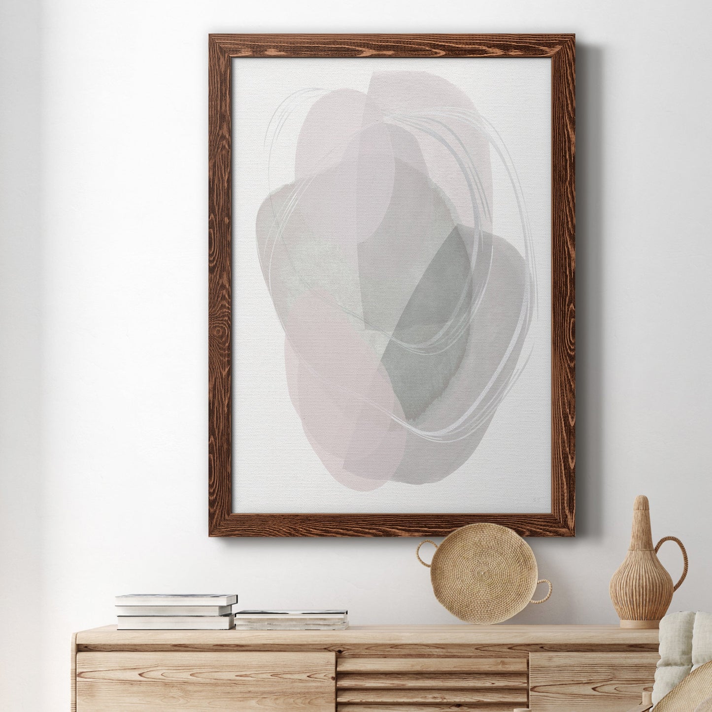 River Jewels II - Barnwood Framed Canvas Print