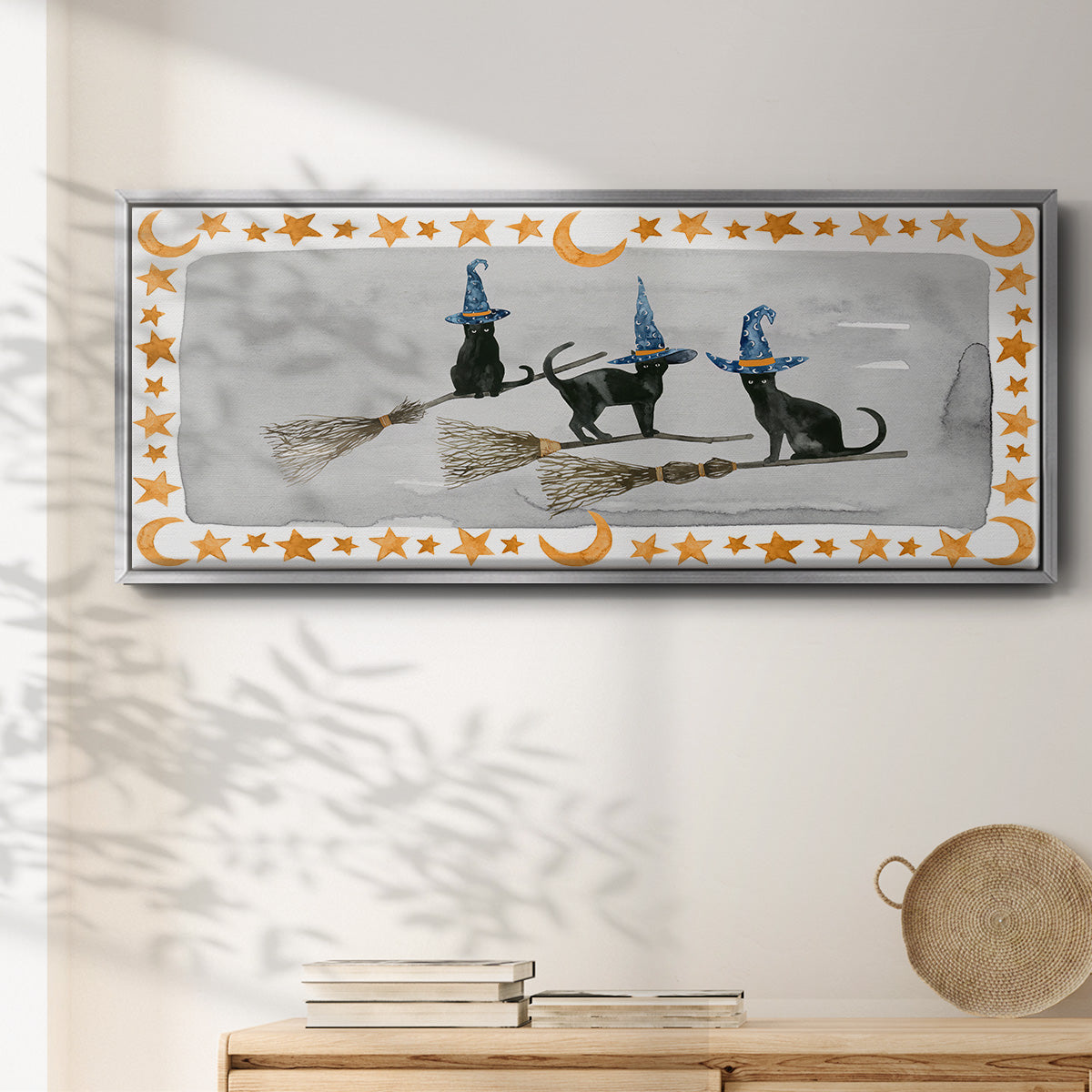 Black Cat Collection D - Floater Framed Canvas Print