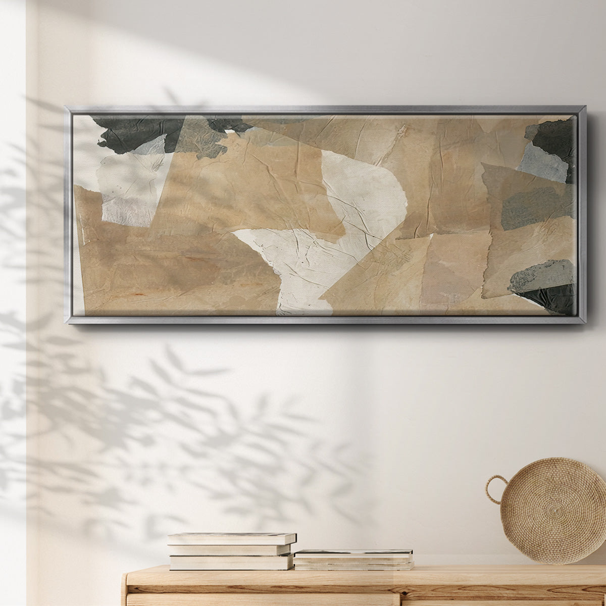 Paper Blur IV - Floater Framed Canvas Print