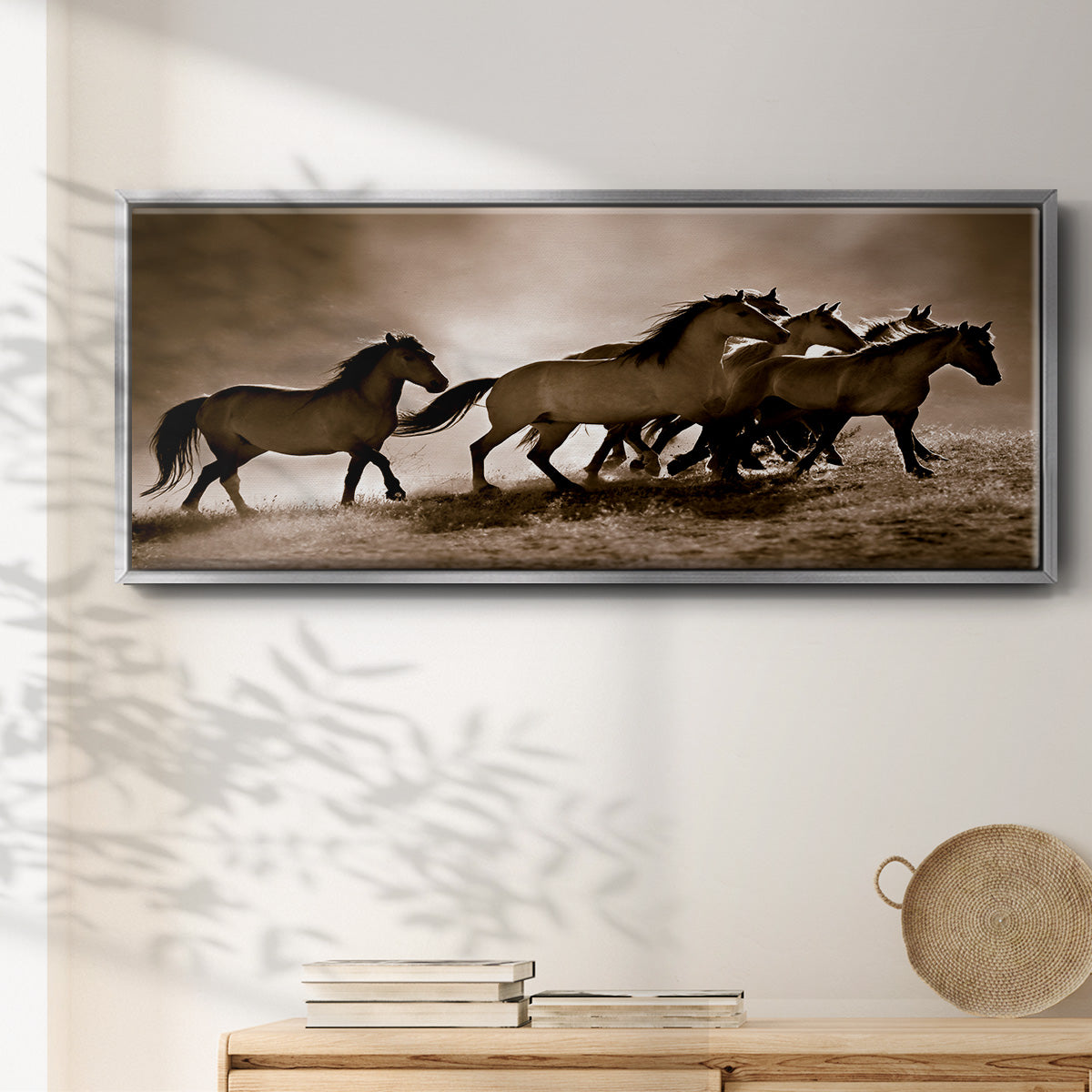 Wild Horses - Floater Framed Canvas Print