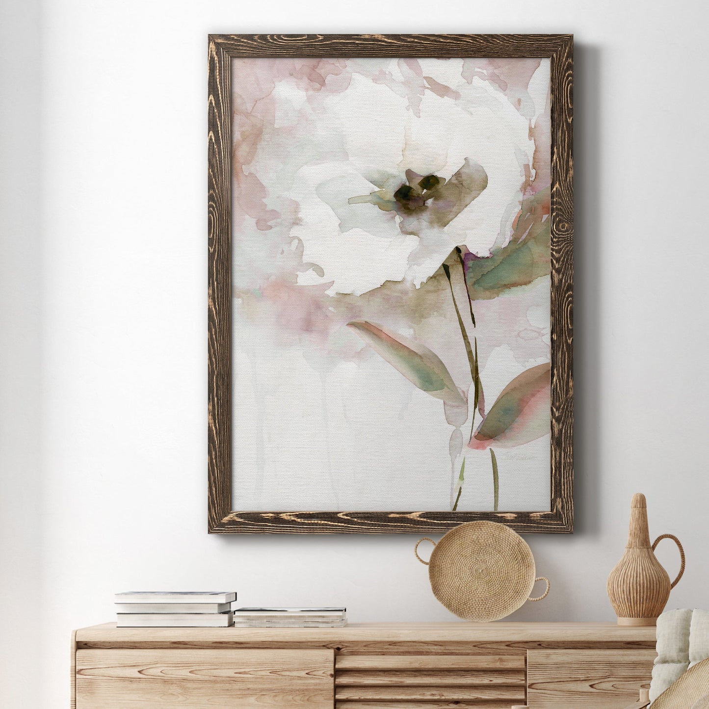 Summer Bloom II - Barnwood Framed Canvas Print
