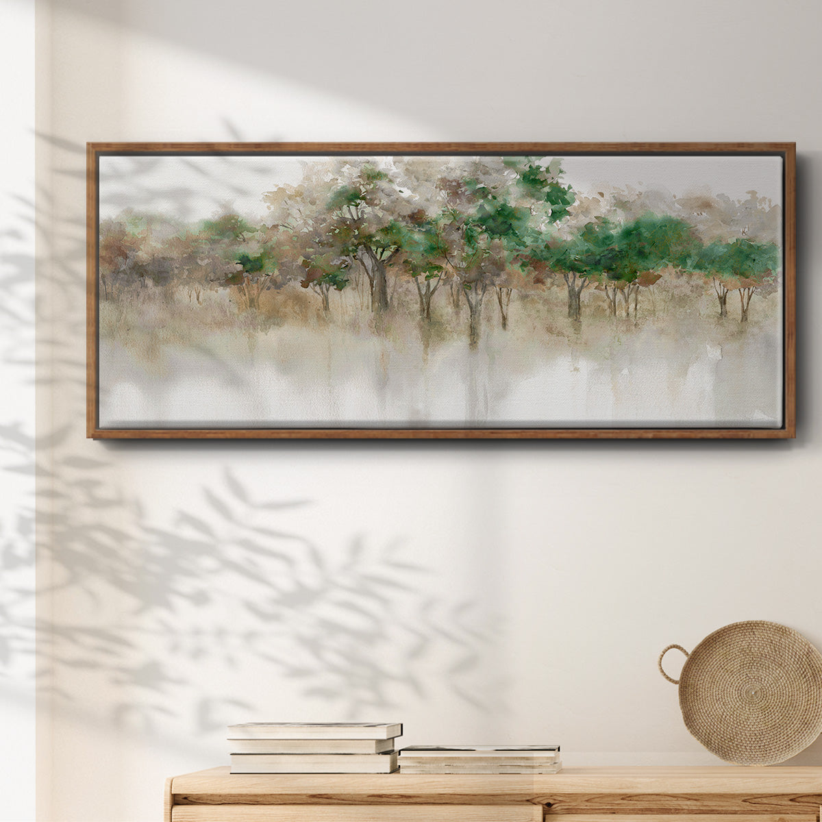 Subtle Meadow Reflections - Floater Framed Canvas Print