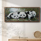 Panda Play - Floater Framed Canvas Print