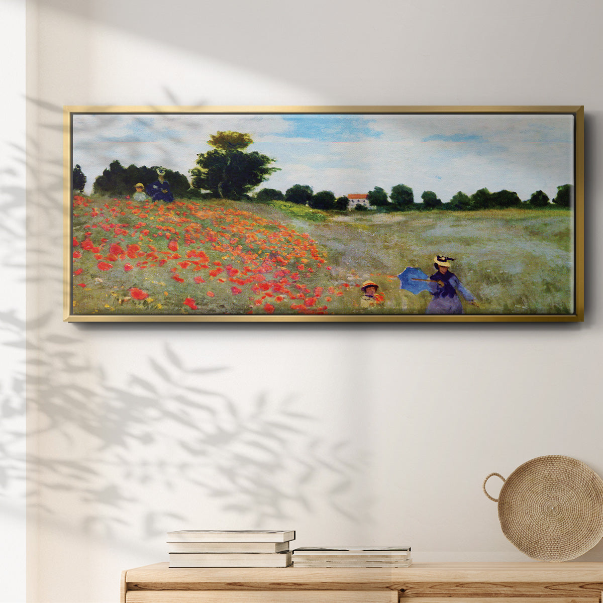 Wild Poppies Near Argenteuil, 1873 - Floater Framed Canvas Print