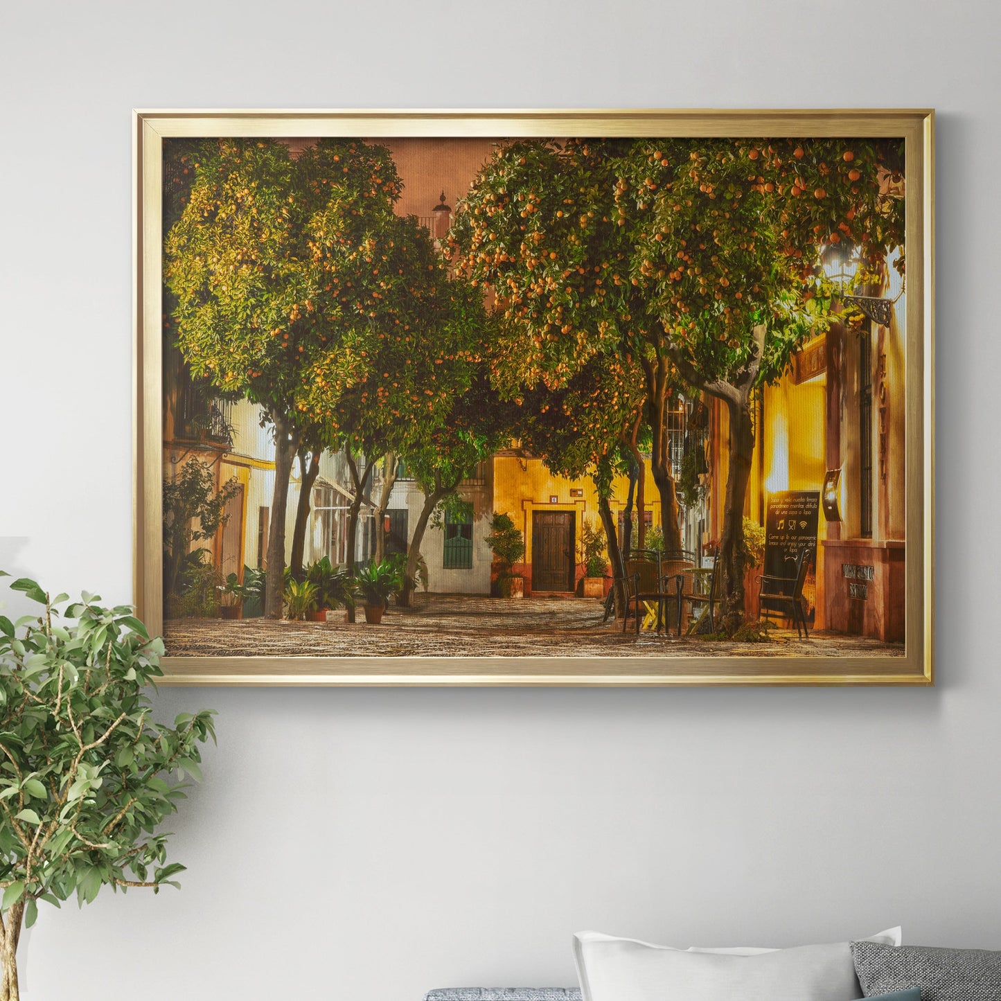 Night in Sevilla - Modern Framed Canvas Print