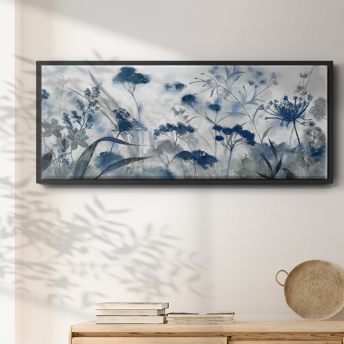 Inky Indigo - Floater Framed Canvas Print