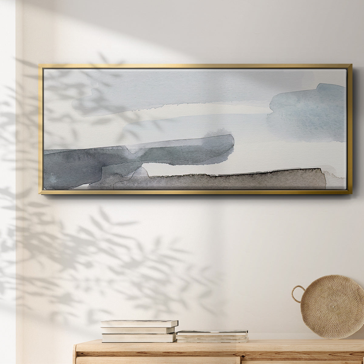 Coastal Tones IV - Floater Framed Canvas Print