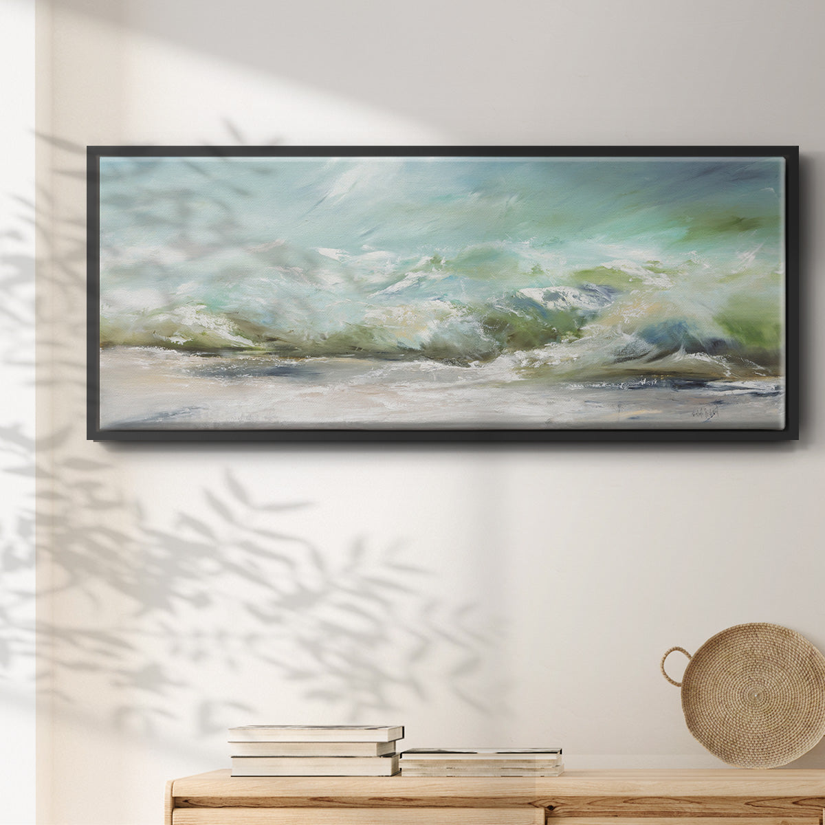 Dancing on the Waves II - Floater Framed Canvas Print
