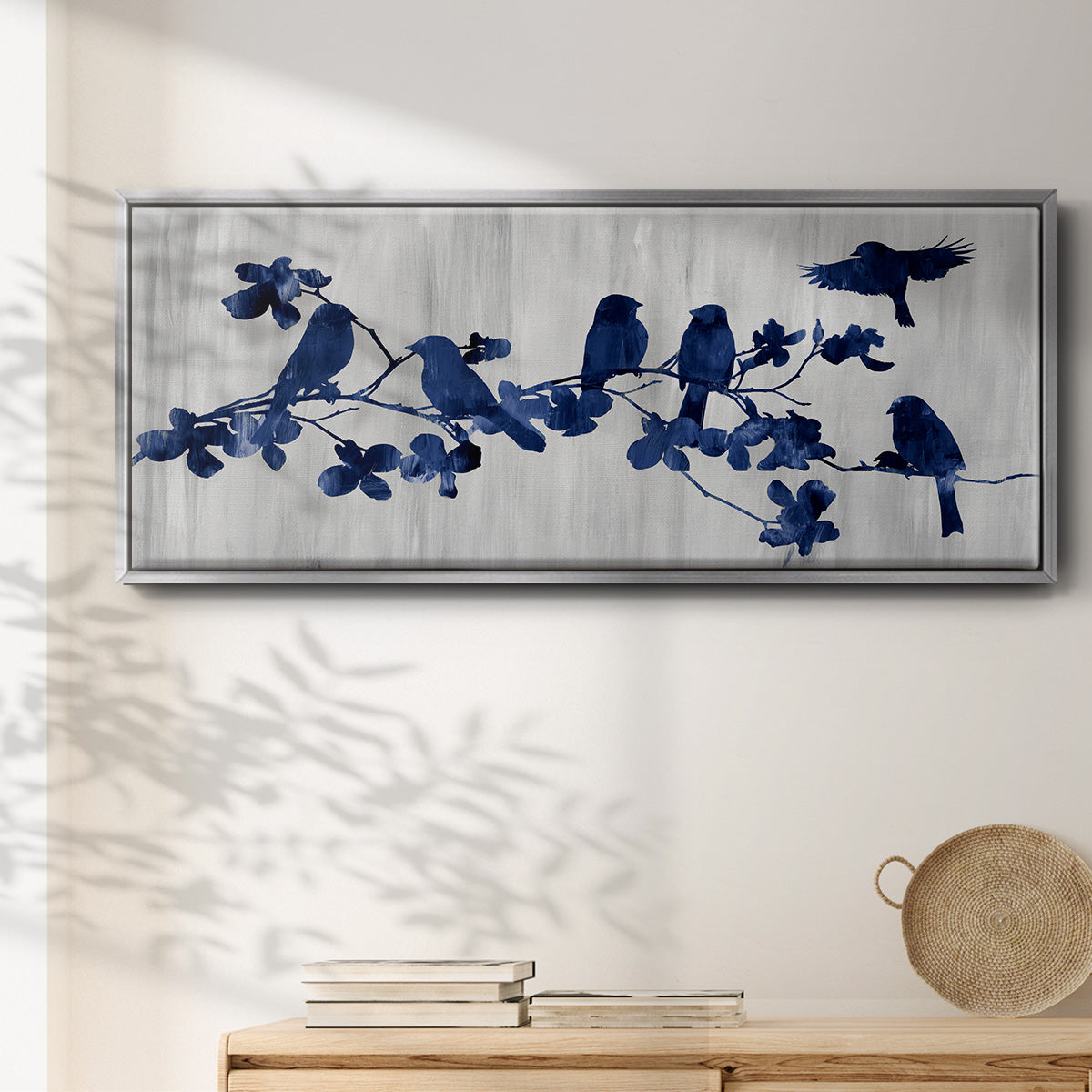 Indigo Hangout - Floater Framed Canvas Print