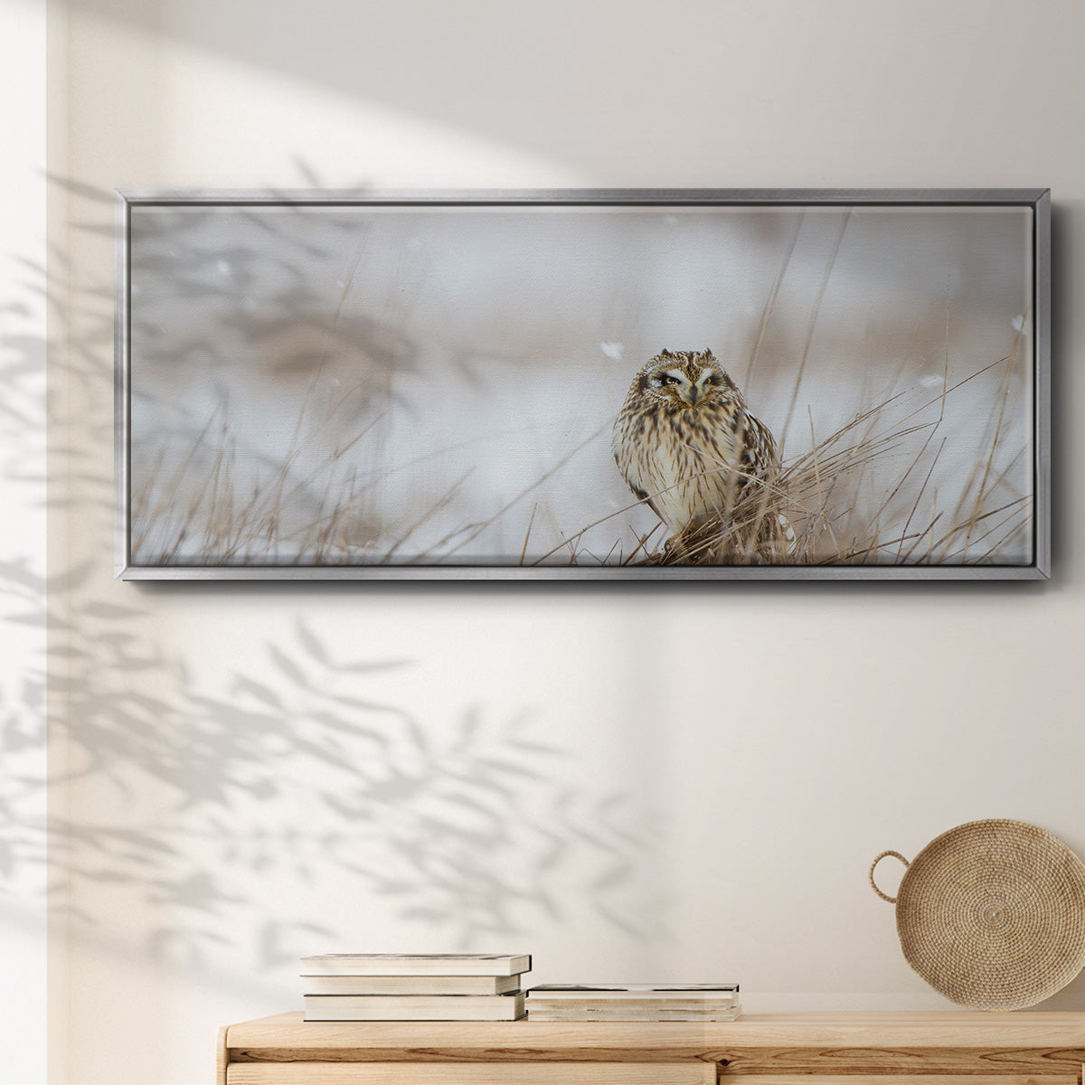 Prairie Winter - Floater Framed Canvas Print