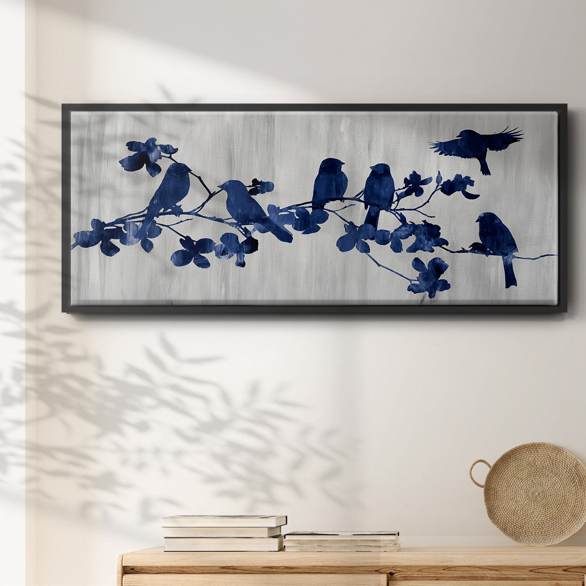 Indigo Hangout - Floater Framed Canvas Print