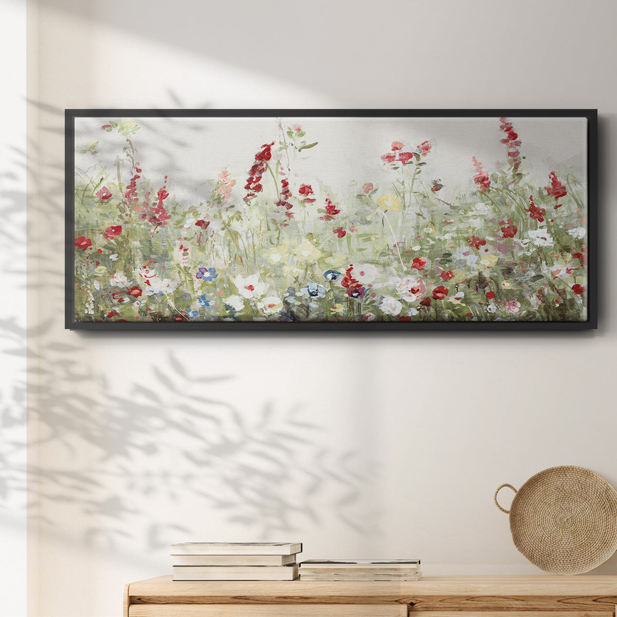 Sweet Spring Meadow - Floater Framed Canvas Print