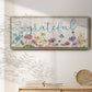 Grateful Sentiment Spring Wildflower Garden - Floater Framed Canvas Print