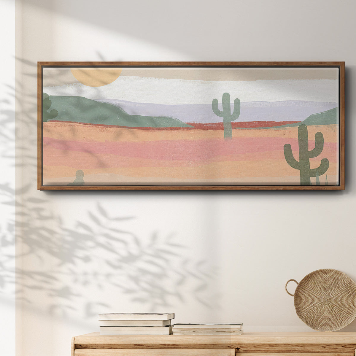 Cactus Plateau II - Floater Framed Canvas Print