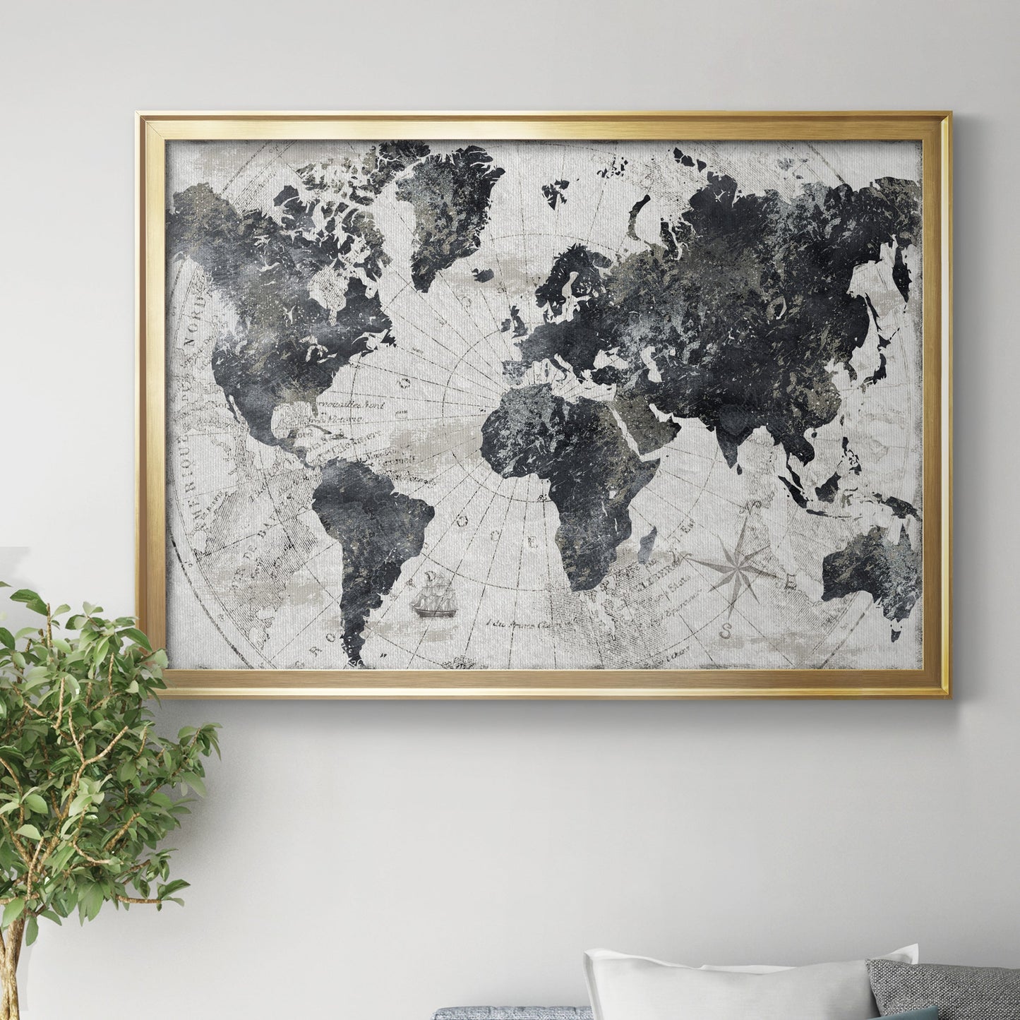 Modern Atlas Premium Classic Framed Canvas - Ready to Hang